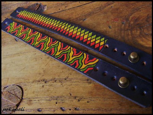 Rasta náramek z kůže — foto 4