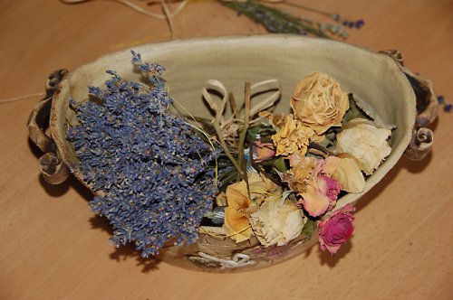 Keramický košík-levandulový — foto 2