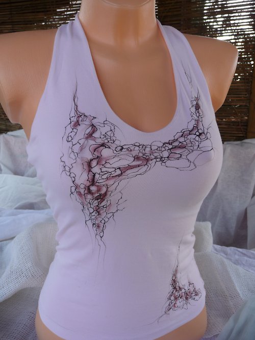 Ručně malovaný dámský top-vel S — foto 2