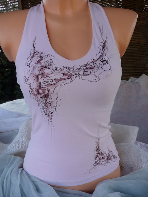 Ručně malovaný dámský top-vel S — foto 4