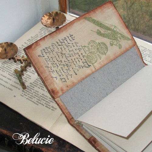 Plátěný zápisník s letadlem — foto 2
