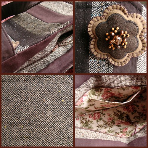Hnedá patchwork kvetinka — foto 2