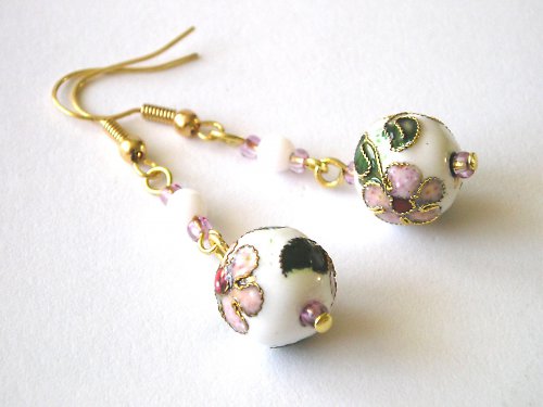 Cloisonné náušnice — foto 2