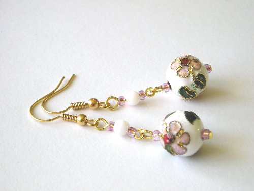 Cloisonné náušnice — foto 3