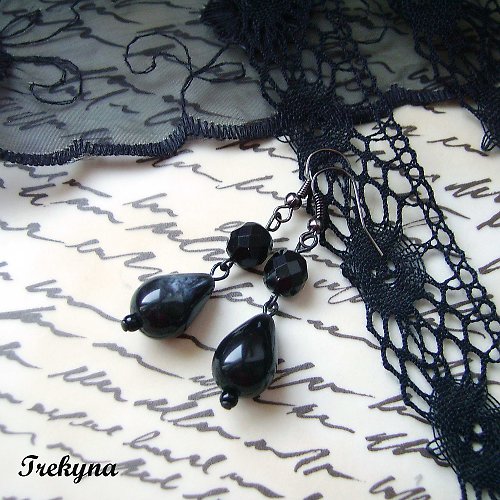 Gothic náušnice - Smutek — foto 4