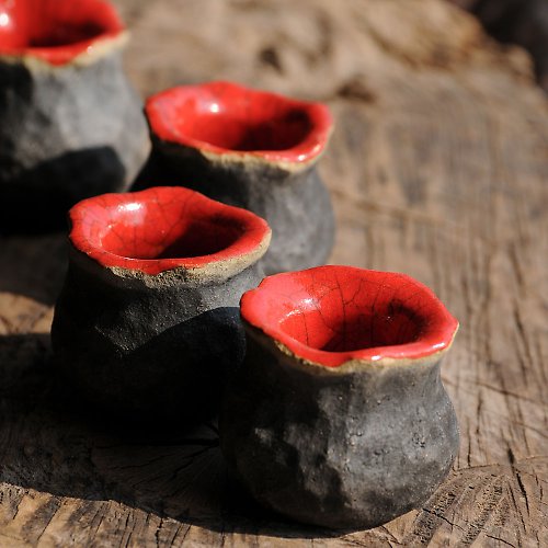 RAKU - set 4 štamperlíkov — foto 2
