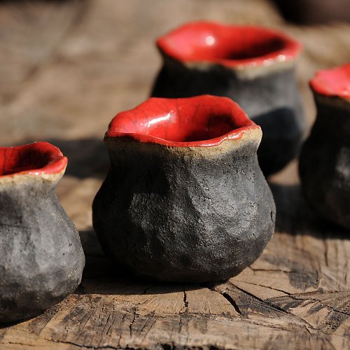 RAKU - set 4 štamperlíkov — foto 3