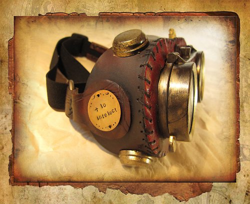 Steampunkové brýle Aviator red — foto 2