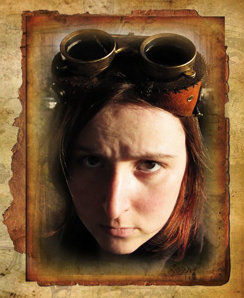 Steampunkové brýle Aviator orange — foto 6