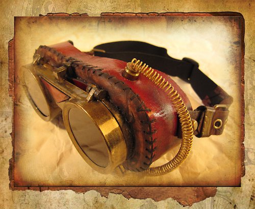 Steampunkové brýle Aviator red II — foto 3