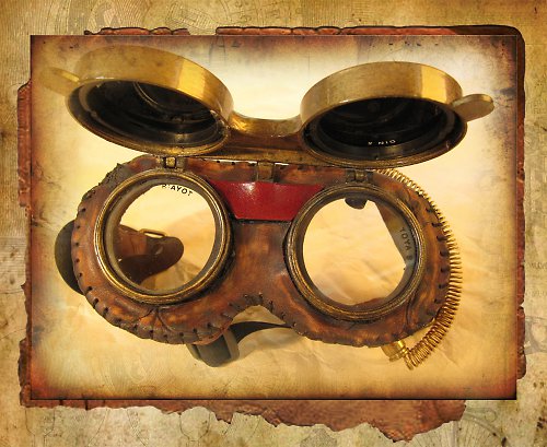 Steampunkové brýle Aviator red II — foto 4