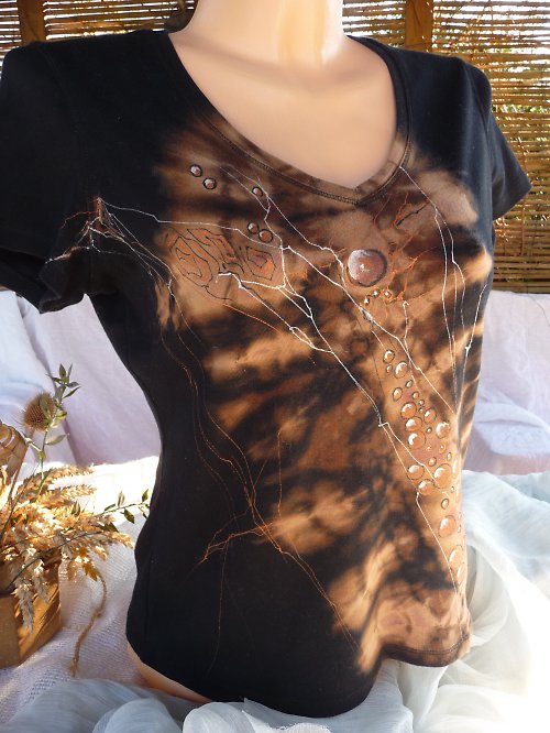 Černé triko s bublinkami(XL) — foto 3
