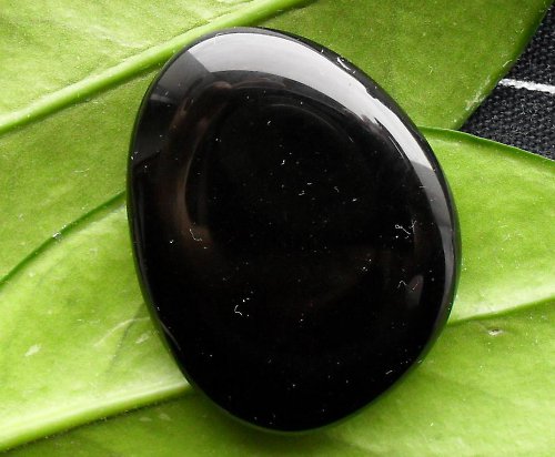 Obsidián stříbrný40x32mm — foto 2