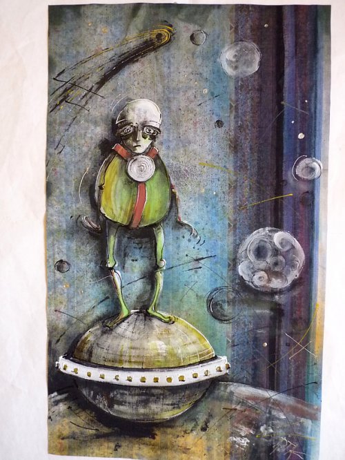 UfOUNEK. Obrázek 42x 68 cm. — foto 2