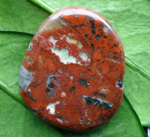 Jaspis brekcie 42x37x8mm — foto 2