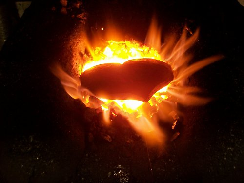 Kované plastické srdce z plného materiálu — foto 2