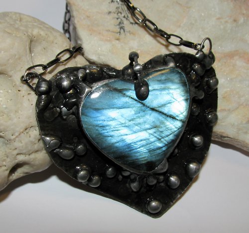 Blue Heart /labradorit/ SLEVA z 845 — foto 3