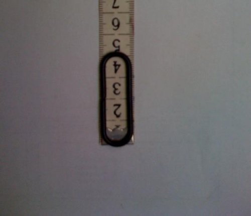 Vsuvka kovová oblá 3,5 cm černá 2 ks — foto 2