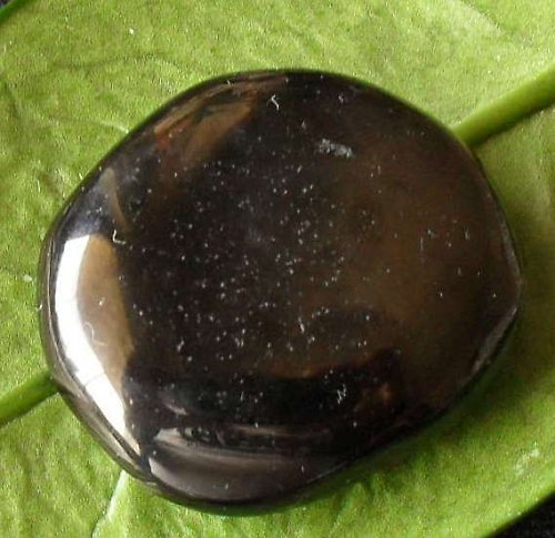 Černý jantar - gagát cca32x30x10mm — foto 2