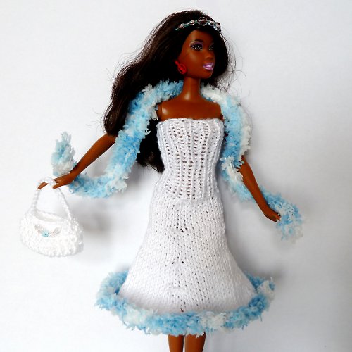 Světle modrý náhrdelník / čelenka pro Barbie — foto 5