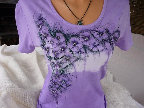 Dámské lila tričko XL — foto 3
