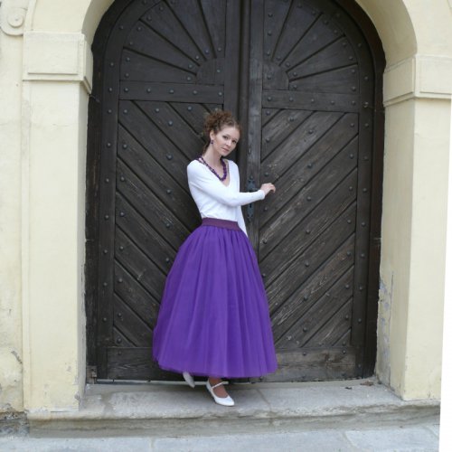 Fialová tylová sukně — foto 2