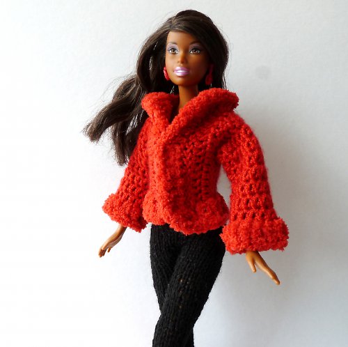 Červený kabátek pro Barbie — foto 4