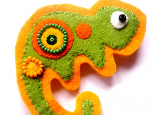 Zelenooranžový chameleonek — foto 4