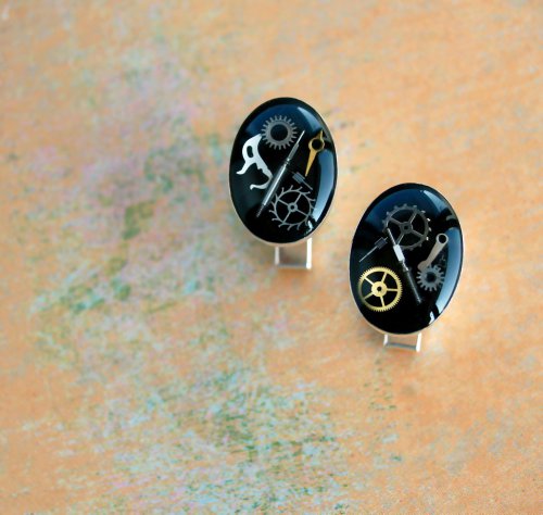 Manžetové knoflíčky /black oval/ — foto 3
