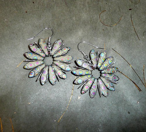 Naušnice : " Silver dotted marguaritas " — foto 2