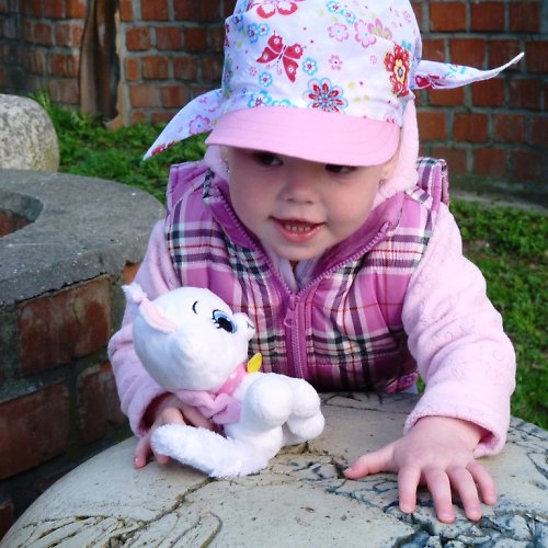 Šátek s kšiltem kytičkatý — foto 5