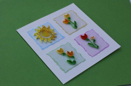QUILLING přání - tulipány — foto 3
