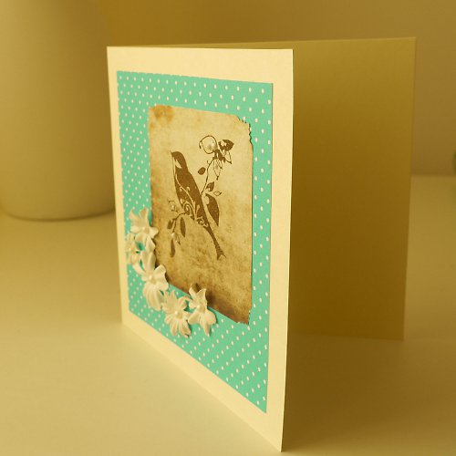 Přání_vintage pták — foto 2