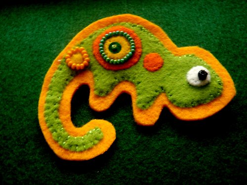 Zelenooranžový chameleonek — foto 5