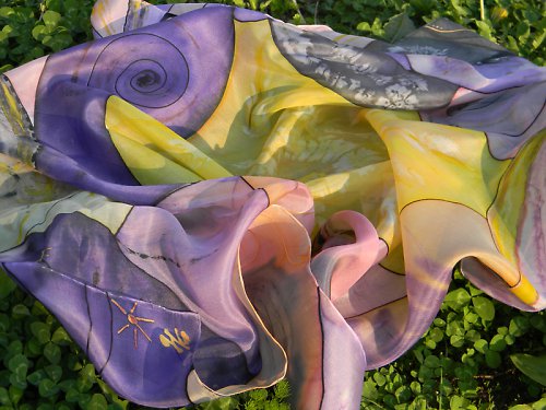 SLEVA 100Kč Hedvábný šátek 90x90cm "Magic" — foto 3