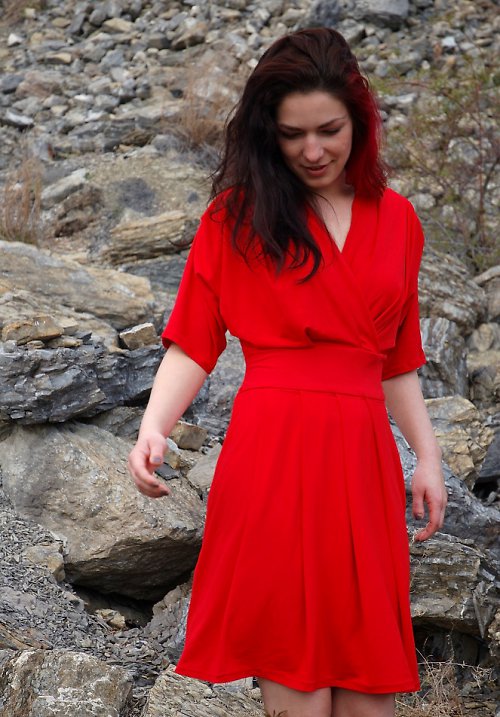 Šaty " Hanny" - ohnivě červená — foto 2