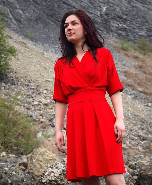 Šaty " Hanny" - ohnivě červená — foto 6