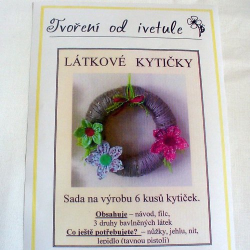 Sada na výrobu kytiček - zelená — foto 2