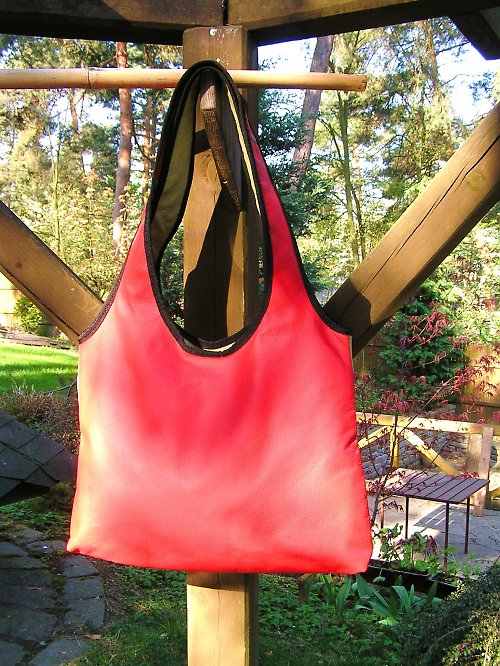 Kožená kabelka STRIPED BAG - PARROT® — foto 4