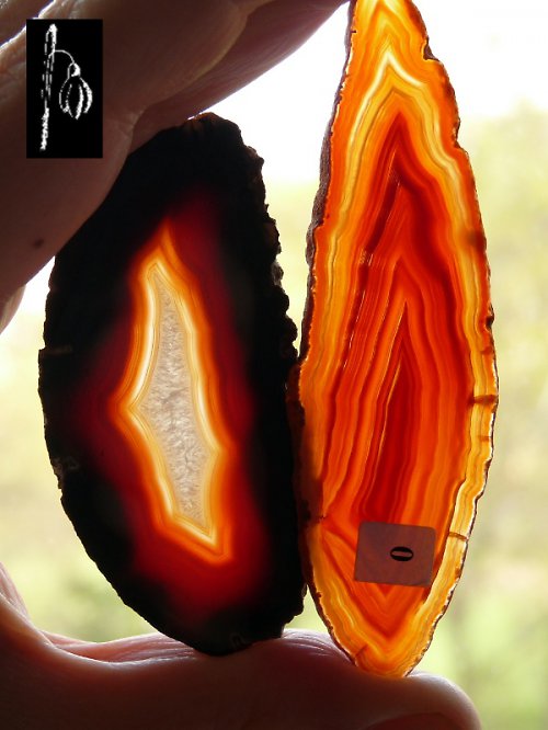 Achát plátek červený velký, 1 ks — foto 3