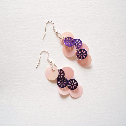 Náušnice Pink Violette — foto 2