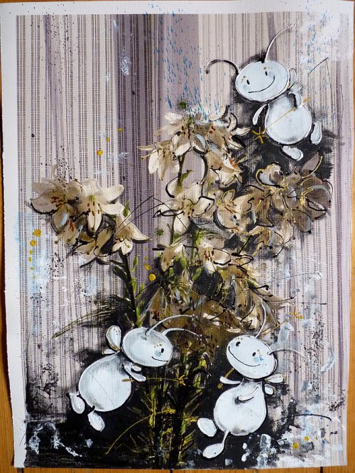 VíLY s liliEMI. Obrázek 32x 44cm. — foto 2