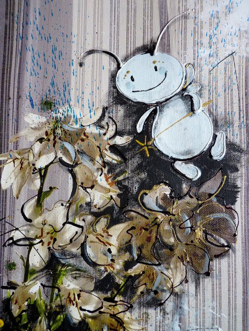 VíLY s liliEMI. Obrázek 32x 44cm. — foto 3