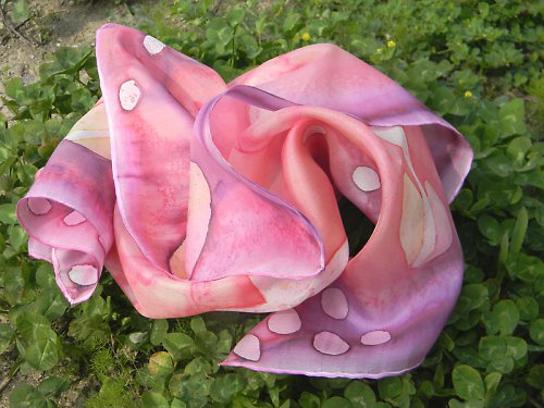 Hedvábný šátek "Tulipány" — foto 2