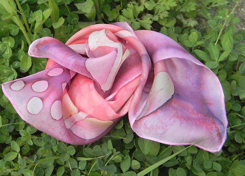 Hedvábný šátek "Tulipány" — foto 5