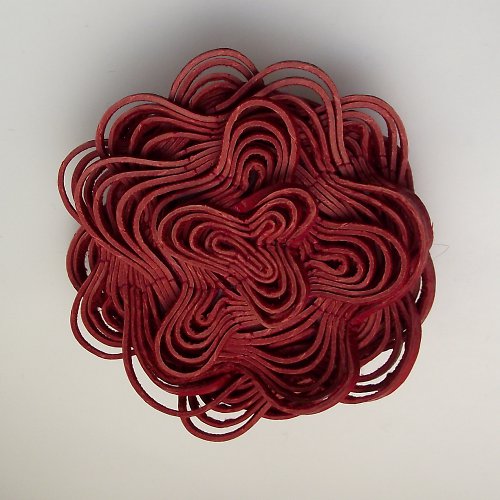 Lines - brož červená menší — foto 4
