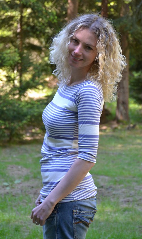 Pruhované 3/4 tričko — foto 2