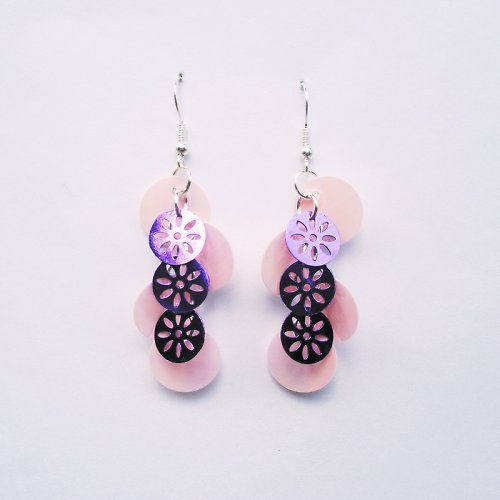 Náušnice Pink Violette — foto 3