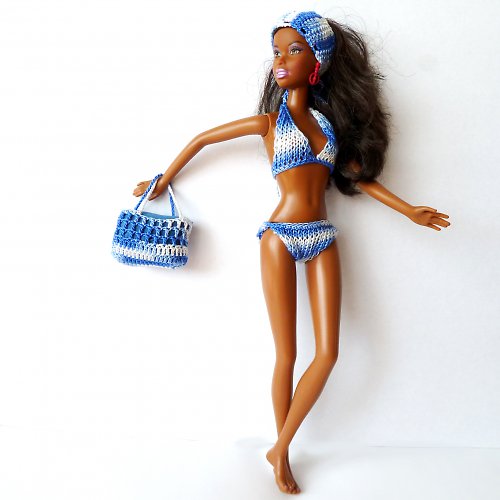 Modro-bílý plážový set pro Barbie — foto 2