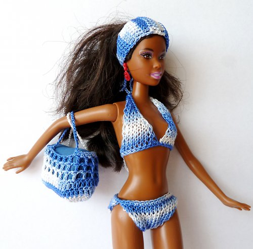 Modro-bílý plážový set pro Barbie — foto 4